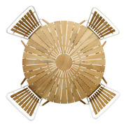 Ellen set - bord Ø110 & fyra stolar - vit