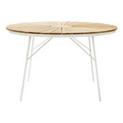 Ellen set - bord Ø110 & fyra stolar - vit