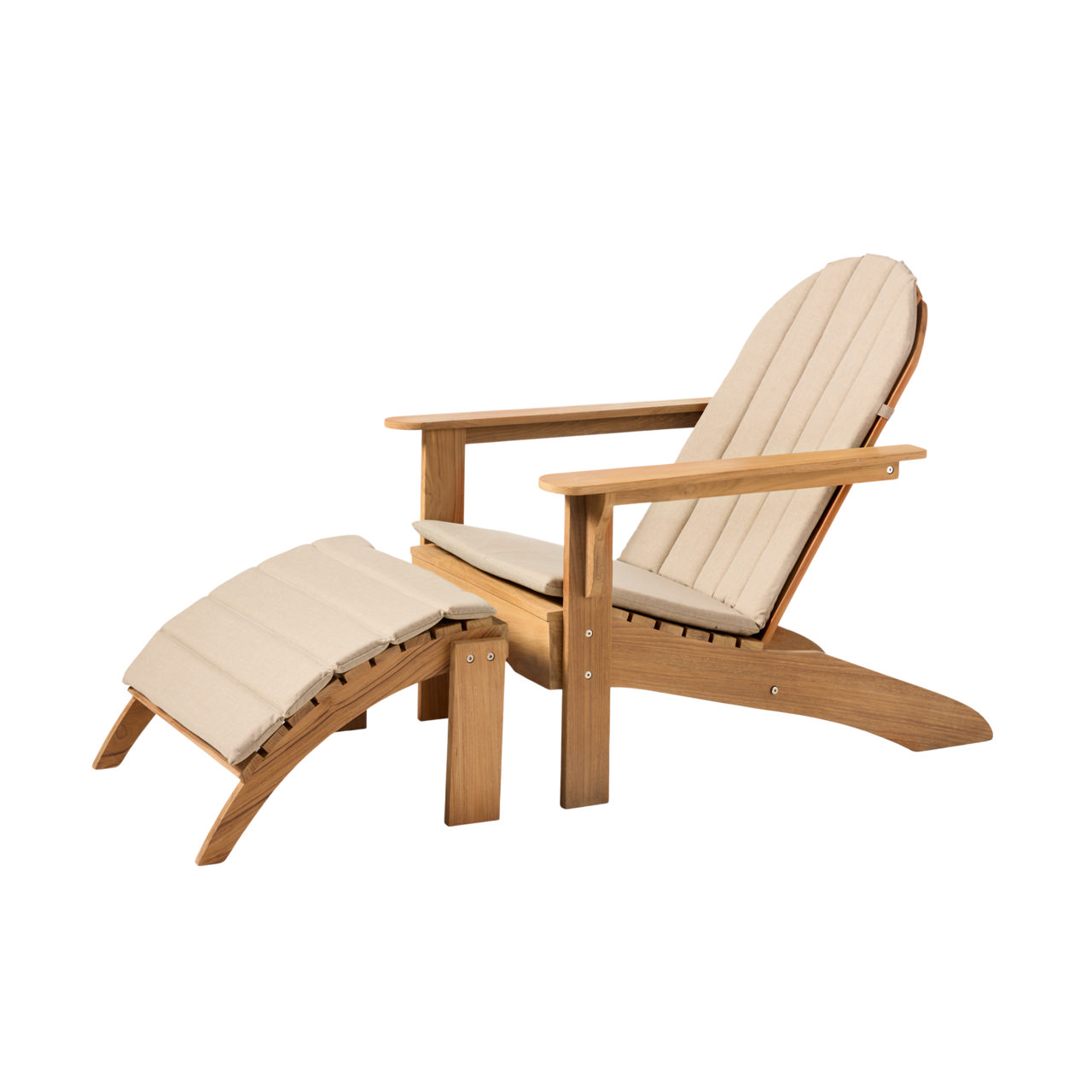 Adirondack set med dynor - teak