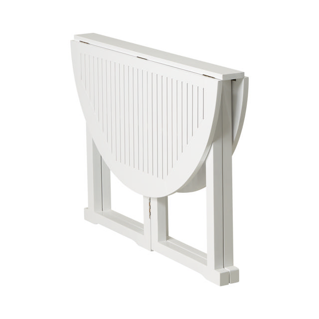 Butterfly fällbord - vitt Ø110