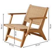 Eya loungestol - paperloom-flätning