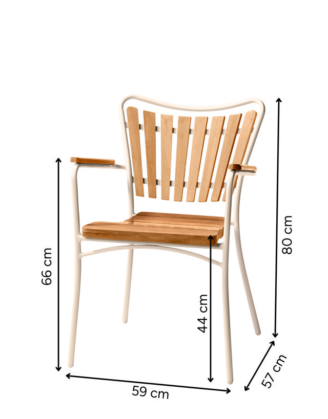 Ellen trädgårdsstol - sandfärgad