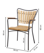 Ellen trädgårdsstol - antracit