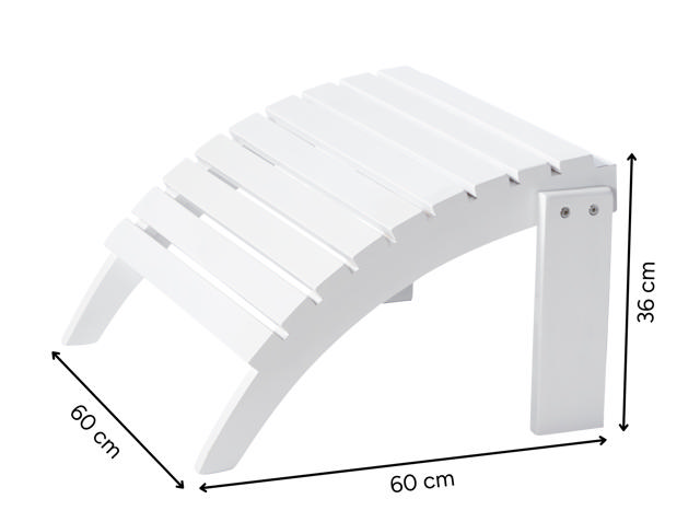 Adirondack fotpall - vit