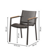 Mood Square stolen med låg rygg - antracit