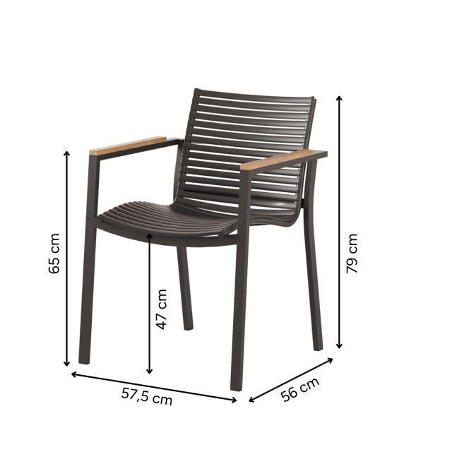 Mood Square stolen med låg rygg - antracit