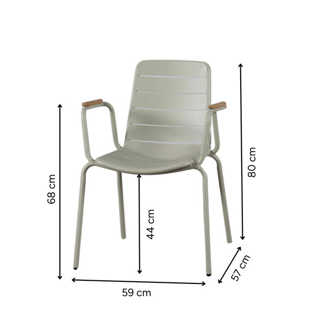 Parc stol - pilgrön