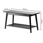 Noble hallbänk - svart