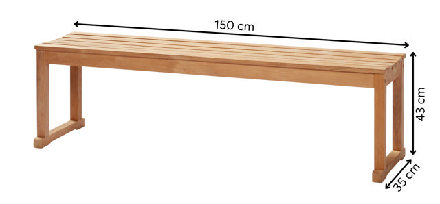 Vega tresitsbänk - teak