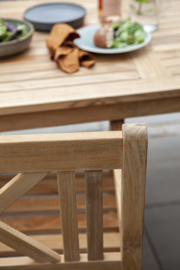 Rosenborg set - tresitsbänk, två stolar & bord - teak