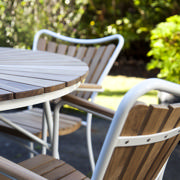 Ellen set - bord Ø110 & fyra stolar - vit