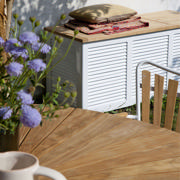 Ellen set - bord Ø150 & sex stolar . vit