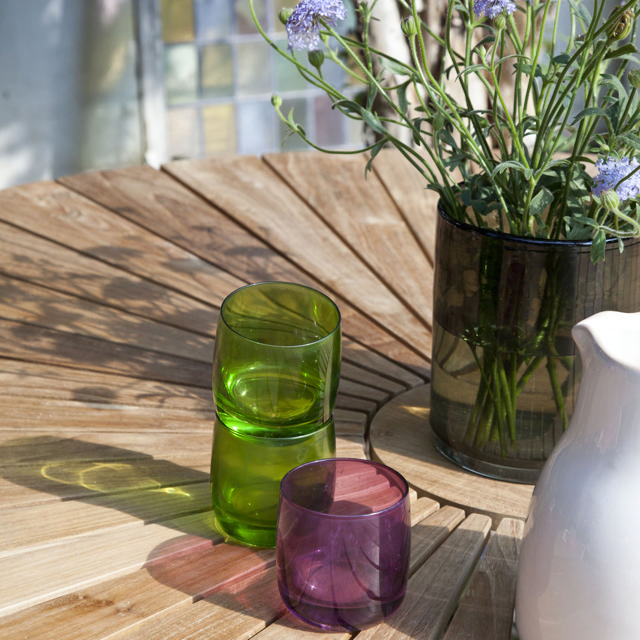 Ellen set - bord Ø150 & sex stolar . vit