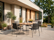 Ellen & Mood Classic set - bord Ø130 & fem stolar - antracit