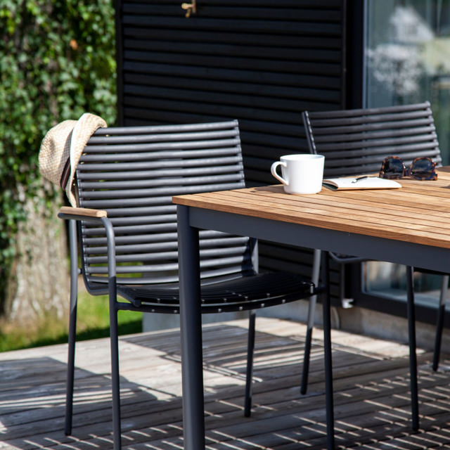 Mood Classic set - bord & fyra stolar - antracit