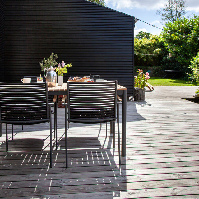 Mood Classic set - bord & fyra stolar - antracit