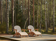 Adirondack set med dynor - teak