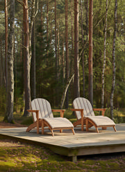 Adirondack set med dynor - teak