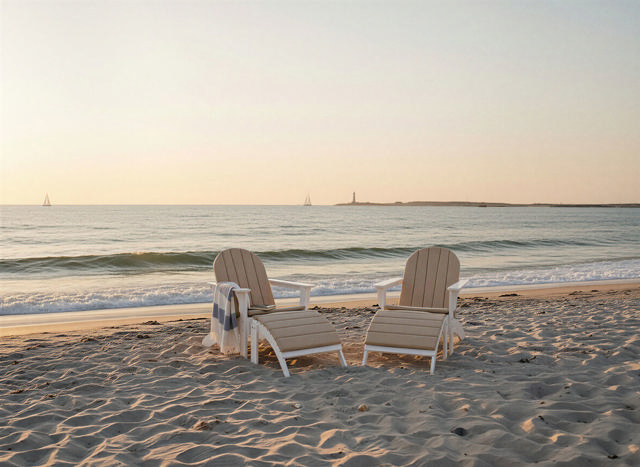 Adirondack set med dynor - vitt