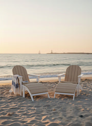 Adirondack set med dynor - vitt