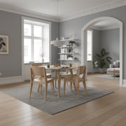 Elvo set - runt matbord & fyra stolar