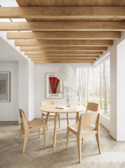 Elvo set - runt matbord & fyra stolar