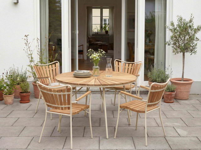 Ellen bord - sandfärgad Ø110 