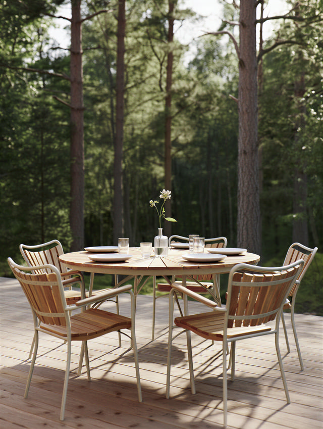 Ellen bord - sandfärgad Ø130