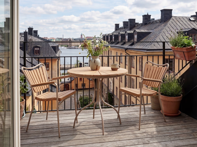 Ellen cafébord - sandfärgad Ø80