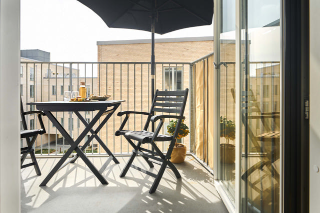 York fällbord - svart