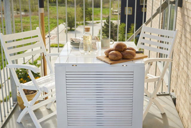 Butterfly fällbord - vitt