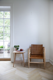 Noble safaristol -  bambu & ljusbrunt läder