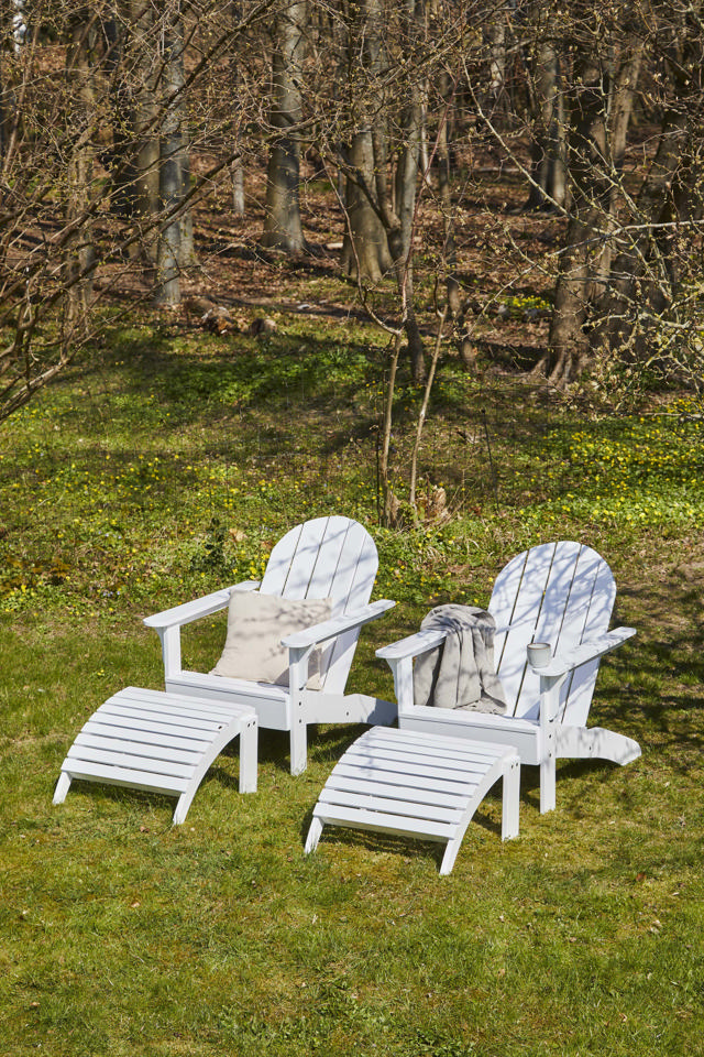 Adirondack fotpall - vit