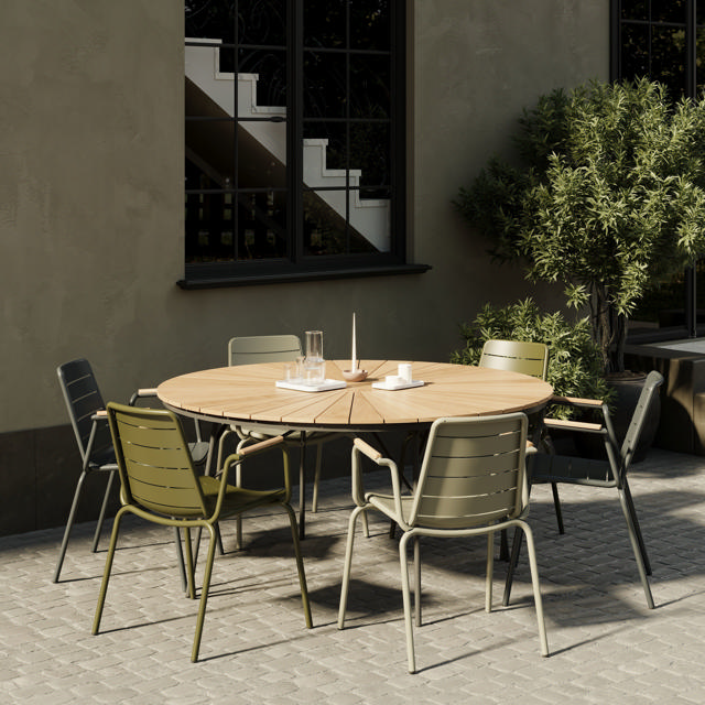 Parc stol - olivgrön