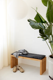 Rib tresitsbänk - teak