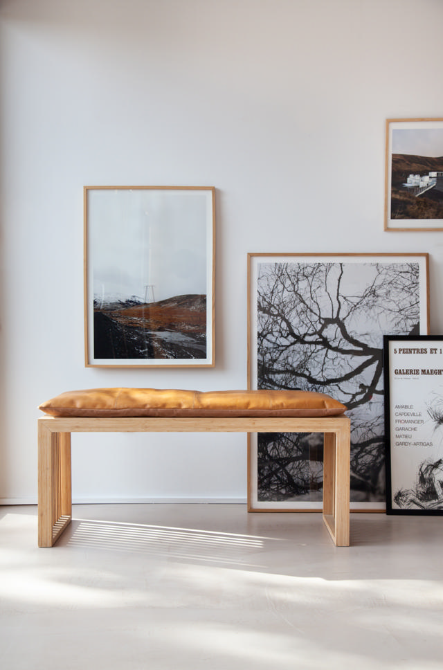 Rib tresitsbänk - bambu