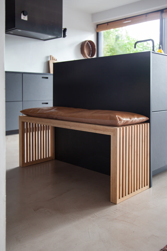 Rib tresitsbänk - bambu