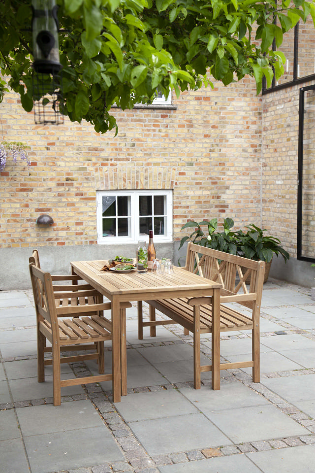 Rosenborg tre-personers bänk - teak