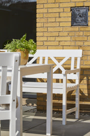 Sofiero tresitsbänk - vit