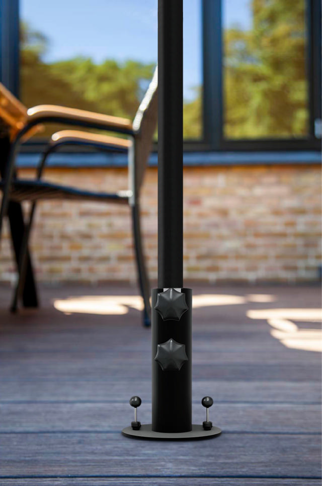 Shade monterbar parasollfot - svart