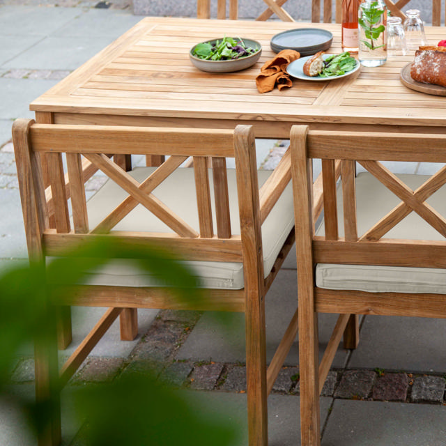 Rosenborg & Sofiero tredelat dynset - sandfärgat